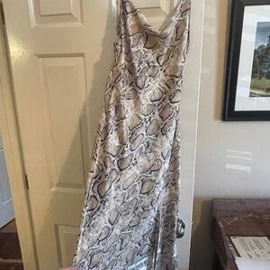 Paper Heart Snakeskin Slip Dress